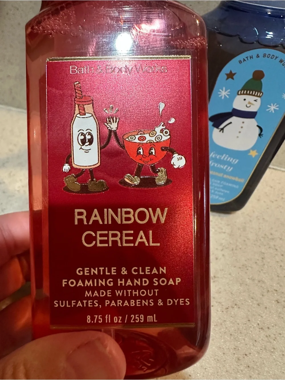 Bath & Body Works foaming hand soap set of 2 Rainbow Cereal & Feeling Frosty